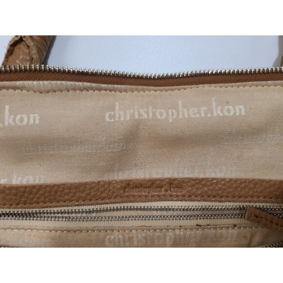 Christopher Kon Vintage Tan Hobo Satchel Bag Handbag Purse for Women Crossbody - Picture 2 of 8
